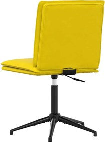 vidaXL Καρέκλα Τραπεζαρίας Κίτρινη Βελούδινη