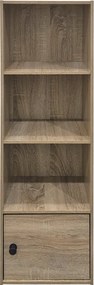 Βιβλιοθήκη-στήλη Lenobia pakoworld με ντουλάπι sonoma 30.5x24x95εκ