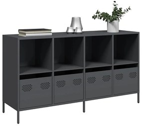 Ντουλάπι Ανθρακί 135x39x73,5 εκ. από Χάλυβα Ψυχρής Έλασης