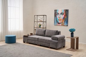 3-Seat Sofa-Bed Perenna Chenille - Grey Grey