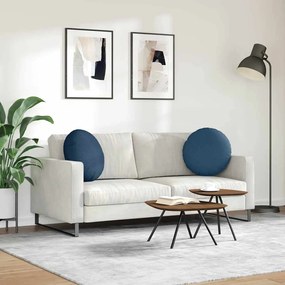 vidaXL Μαξιλάρια καθισμάτων 2 pcs Μπλε Ø50 x 19 εκ ύφασμα