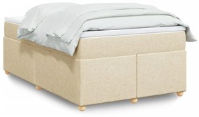 ΚΡΕΒΑΤΙ BOXSPRING ΜΕ ΣΤΡΩΜΑ ΚΡΕΜ 120X190 ΕΚ. ΥΦΑΣΜΑΤΙΝΟ 3285364