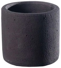 Γλάστρα Τσιμεντένια Κύλινδρος Fysi A-6470-8 20x20x18cm Black Supergreens Τσιμέντο