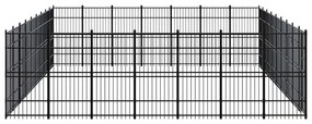Κλουβί Σκύλου Εξωτερικού Χώρου 58,06 μ² από Ατσάλι - Μαύρο