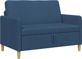 vidaXL Καναπές με Αποθήκευση Μπλε 122 x 78 x 87 εκ Πολυεστέρας