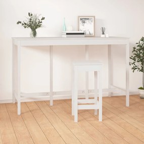 vidaXL Τραπέζι Μπαρ Λευκό 180 x 80 x 110 εκ. από Μασίφ Ξύλο Πεύκου