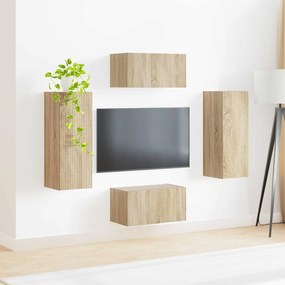 vidaXL Σετ επίπλου τηλεόρασης 2 pcs Δρύς Sonoma Επεξεργασμένο ξύλο