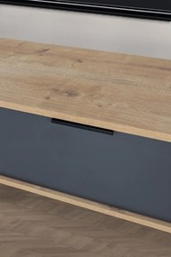 Έπιπλο Τηλεόρασης Sapphire Δρυς / Ανθρακί FUNOVOS 160x35x18