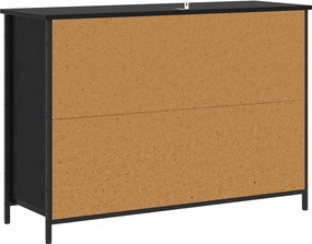 vidaXL Πλαϊνό γραφείο Μαύρη Δρυς 100 x 35 x 70 εκ. Επεξεργασμένο Ξύλο