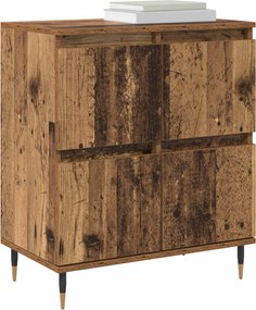 vidaXL Ντουλάπι αποθήκευσης 2 pcs Παλιό ξύλο 60 x 35 x 70 cm