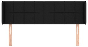 vidaXL Κεφαλάρι με Πτερύγια Μαύρο 147x16x78/88 εκ. Υφασμάτινο