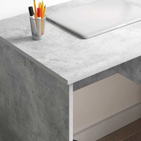 vidaXL Γραφείο Σκυρόδεμα Γκρι 90 x 49 x 75 cm Επεξεργασμένο Ξύλο