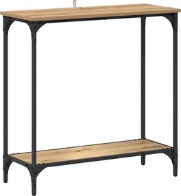 vidaXL Τραπέζι κονσόλας με ράφι artisan δρυς 75 x 30.5 x 75 εκ