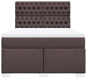 ΚΡΕΒΑΤΙ BOXSPRING ΜΕ ΣΤΡΩΜΑ ΣΚΟΥΡΟ ΚΑΦΕ 160X200 ΕΚ ΥΦΑΣΜΑΤΙΝΟ 3292849