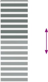 vidaXL Ζέβρα τυφλή Σκούρο Γκρι Πλάτος υφάσματος 75,9 εκ. Πολυεστέρας