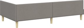vidaXL Κρεβάτι Γωνίας Taupe 100 x 200 cm ύφασμα