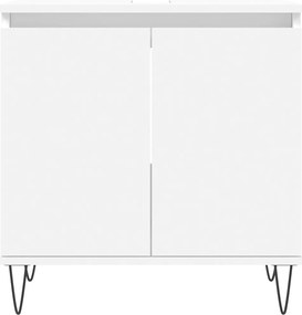 vidaXL Σετ Επίπλων Μπάνιου 3 Τεμαχίων Λευκό από Επεξεργασμένο Ξύλο