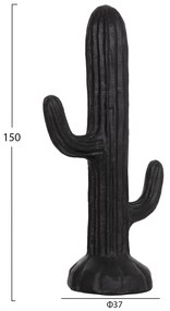 ΔΙΑΚΟΣΜΗΤΙΚΟΣ ΚΑΚΤΟΣ ΔΑΠΕΔΟΥ CACTUS HM4386.01L ΓΥΨΟΣ ΣΕ ΜΑΥΡΟ 63x37x150Υεκ.