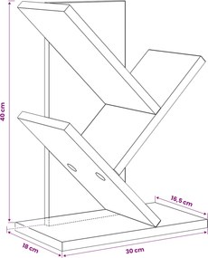 vidaXL Ράφι Δέντρων 3-Επιπέδων 30 x 18 x 40 εκ Επεξεργασμένο Ξύλο