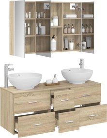 vidaXL Σετ Επίπλων Μπάνιου 4 pcs Sonoma Δρυς