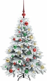 vidaXL Τεχνητό Χριστουγεννιάτικο Δέντρο Λευκό 120 cm ΠΕ και PVC