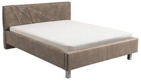 Επενδυμένο Κρεβάτι Falco Καφέ Διπλό 160x200 εκ. 178x217x94 εκ.