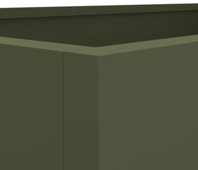 Ζαρντινιέρα Λαδί 62x40x39 εκ. από Χάλυβα Ψυχρής Έλασης - Πράσινο