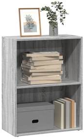 vidaXL Βιβλιοθήκη Γκρι Sonoma 60x30x77 εκ. από Επεξεργ. Ξύλο