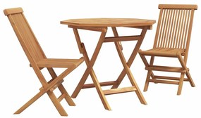 vidaXL Σετ Τραπεζαρίας Κήπου 2 pcs Καφέ Μασίφ ξύλο teak