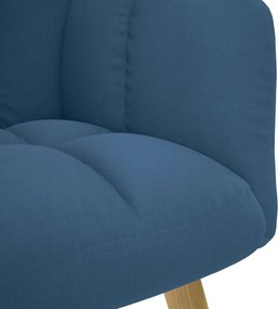 vidaXL Πολυθρόνα Relax Μπλε Υφασμάτινη