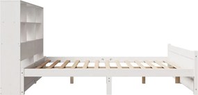 vidaXL Κρεβάτι Βιβλιοθήκη Χωρίς Στρώμα 120x200 εκ Μασίφ Ξύλο Πεύκο