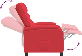 vidaXL Κάθισμα μασάζ Κόκκινο Τεχνητό Δέρμα