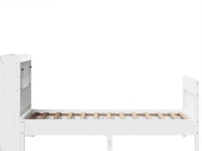 vidaXL Σκελετός Κρεβ. Χωρίς Στρώμα Λευκό 75x190 εκ Μασίφ Πεύκο