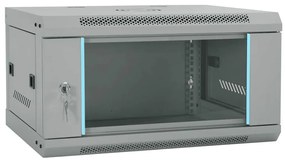 vidaXL Ντουλάπα δικτύου με αποθήκευση Γκρι 60 x 45 x 35 cm Ατσάλι