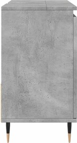 vidaXL Ντουλάπι Μπάνιου Γκρι Σκυροδέματος 65x33x60 εκ. Επεξ. Ξύλο
