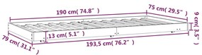 ΠΛΑΙΣΙΟ ΚΡΕΒΑΤΙΟΥ 75 X 190 ΕΚ. ΑΠΟ ΜΑΣΙΦ ΞΥΛΟ ΠΕΥΚΟΥ 823509