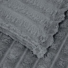 vidaXL Κουβέρτα Σκούρο Γκρι 240 x 220 cm Μαλλί