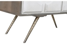 Σκευοθήκη DKD Home Decor Γκρι Χρυσό Λευκό Ορείχαλκος Ξύλο από Μάνγκο (93 x 41 x 114 cm)