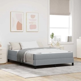 vidaXL Κρεβάτι με ελατήρια Άλλο Ανοιχτό γκρι 140 x 200 cm ύφασμα