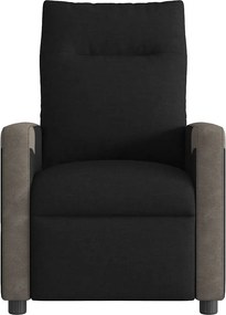 vidaXL Πολυθρόνα Μασάζ Ηλεκ. Ανακλινόμενη Μαύρη Υφασμάτινη