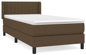 ΚΡΕΒΑΤΙ BOXSPRING ΜΕ ΣΤΡΩΜΑ ΣΚΟΥΡΟ ΚΑΦΕ 80X200 ΕΚ. ΥΦΑΣΜΑΤΙΝΟ 3129828