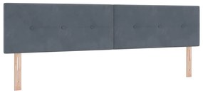 vidaXL Κρεβάτι με ελατήρια Σκούρο γκρι 200 x 200 cm Βελούδο