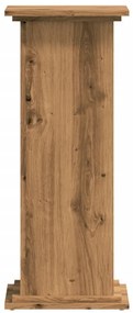 vidaXL Βάσεις Φυτών Αρτισιανή Δρυς 33x33x80 εκ. Επεξ. Ξύλο