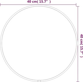 vidaXL Καθρέφτης Τοίχου Στρογγυλός Χρυσός Ø 40 εκ.