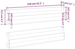 ΠΑΠΟΥΤΣΟΘΗΚΗ ΕΠΙΤΟΙΧΙΑ 2 ΤΕΜ. ΜΕΛΙ 110X8,5X23,5 ΕΚ. ΜΑΣΙΦ ΠΕΥΚΟ 844490