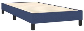 vidaXL Κρεβάτι Boxspring με Στρώμα & LED Μπλε 90x200 εκ. Υφασμάτινο