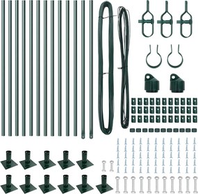vidaXL Στύλος Περιφράξεων 13 pcs Πράσινο Ατσάλι