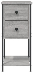 vidaXL Κομοδίνα 2 τεμ. Γκρι Sonoma 32x42x70 εκ. από Επεξεργασμένο Ξύλο