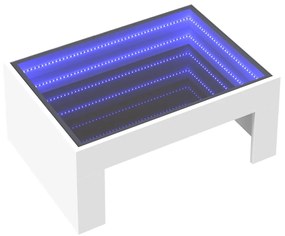 vidaXL Τραπεζάκι Σαλονιού Infinity LED Λευκό 70x50x30 εκ.