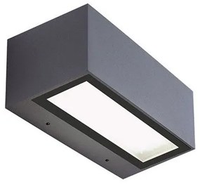 Απλίκα Φωτιστικό Τοίχου 2xLED 13,5W IP65 3000K Zambelis E261 Ανθρακί